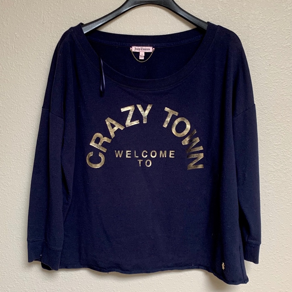 Juicy couture navy blue pullover sweatshirt L